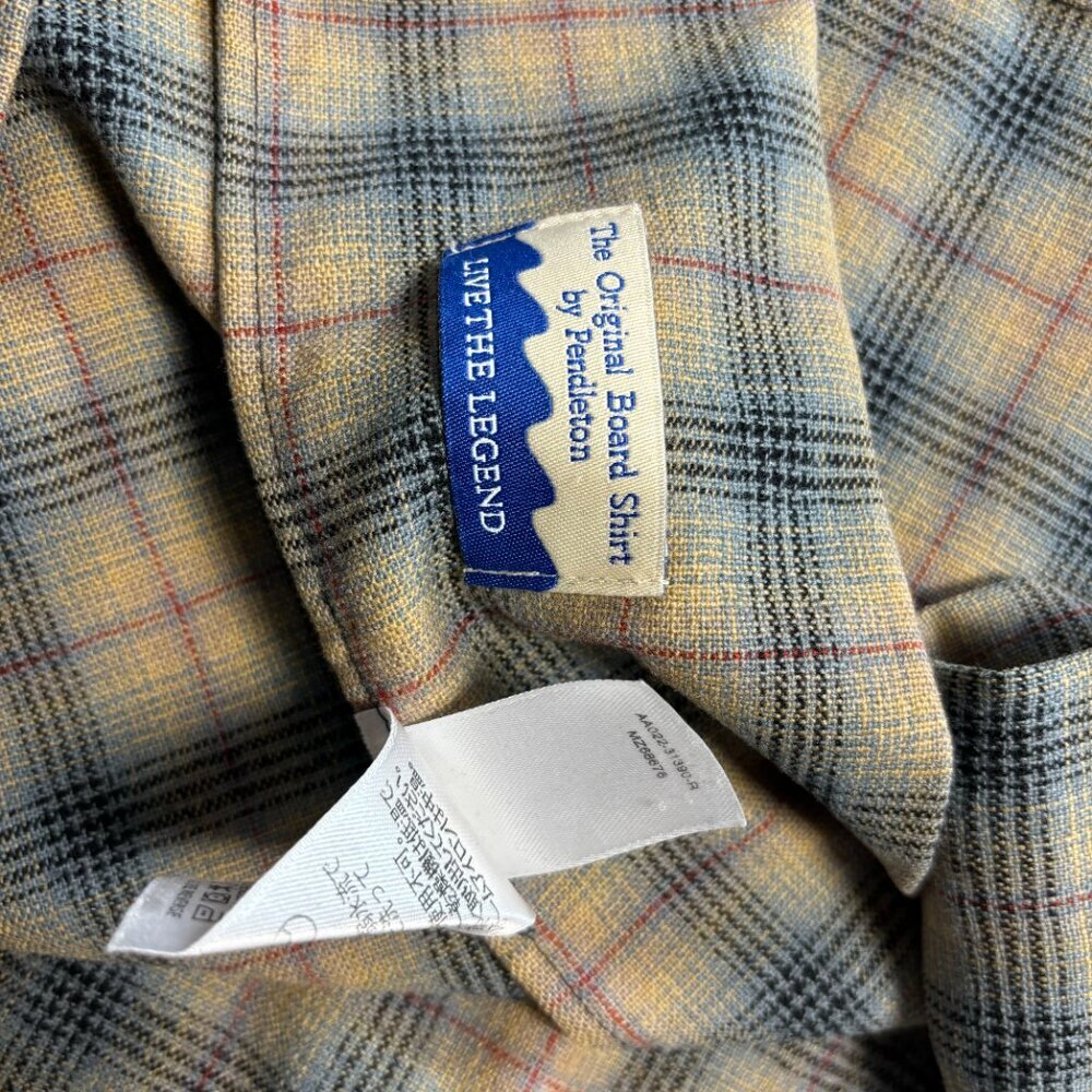 Pendleton Mens Board Shirt Jac Flannel Button Down Size Medium Plaid Long Sleeve - Picture 15 of 16
